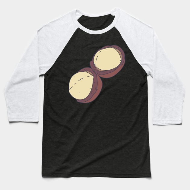 Macadamia - Hard Shell - Nutritionist Fruit Baseball T-Shirt by DeWinnes